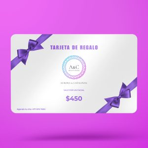 Tarjeta de regalo: facial